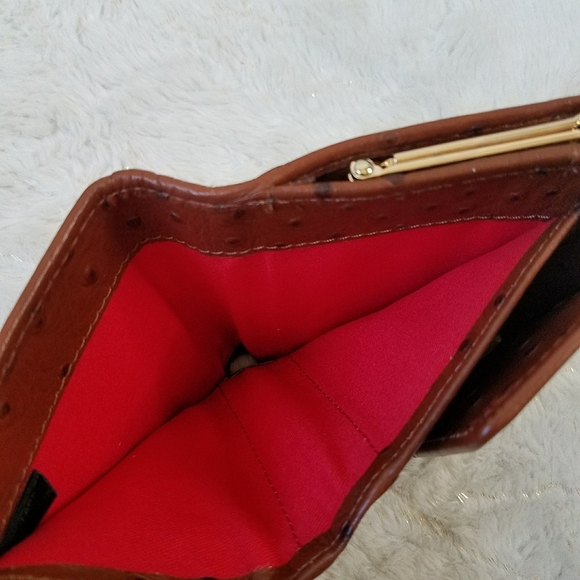 Dooney & Bourke Ostrich Small Flap Wallet - Picture 7 of 9
